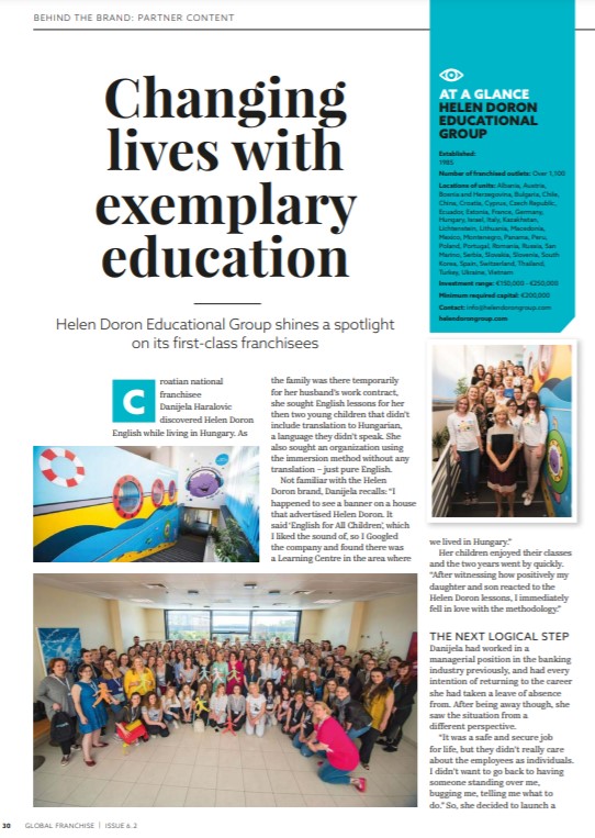 Helen Doron shines a spotlight on its first-class franchisees